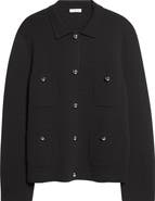 Lafayette 148 New York Matte Crepe Shirt Jacket