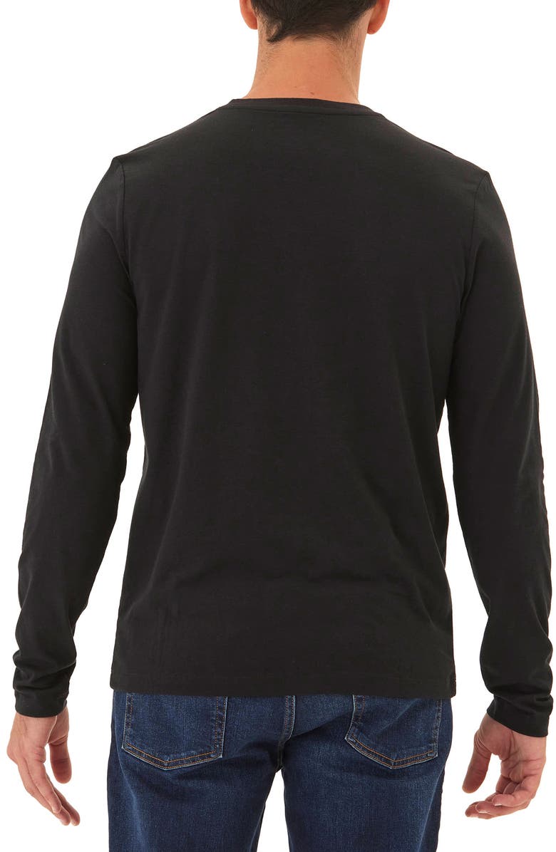 Threads 4 Thought Austin Triblend Henley, Alternate, color, Black