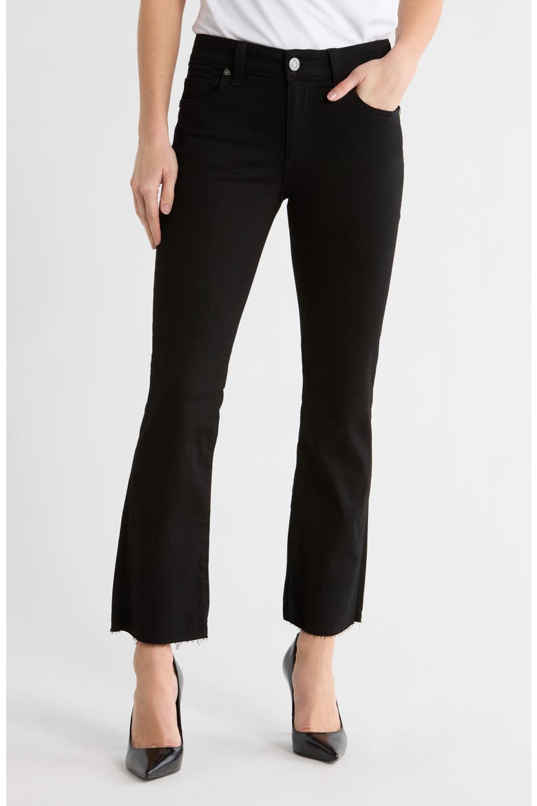 Nikki Mid Rise Ankle Jeans, Main, color, BLACK