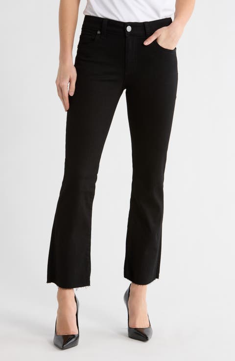 Nikki Mid Rise Ankle Jeans (Black)