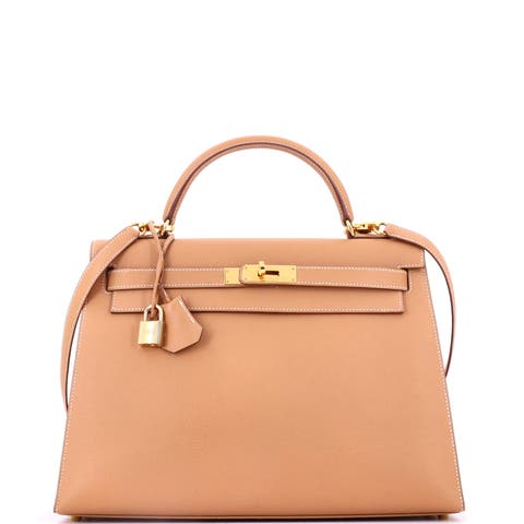 Kelly Handbag Brown Courchevel With Gold Hardware 32