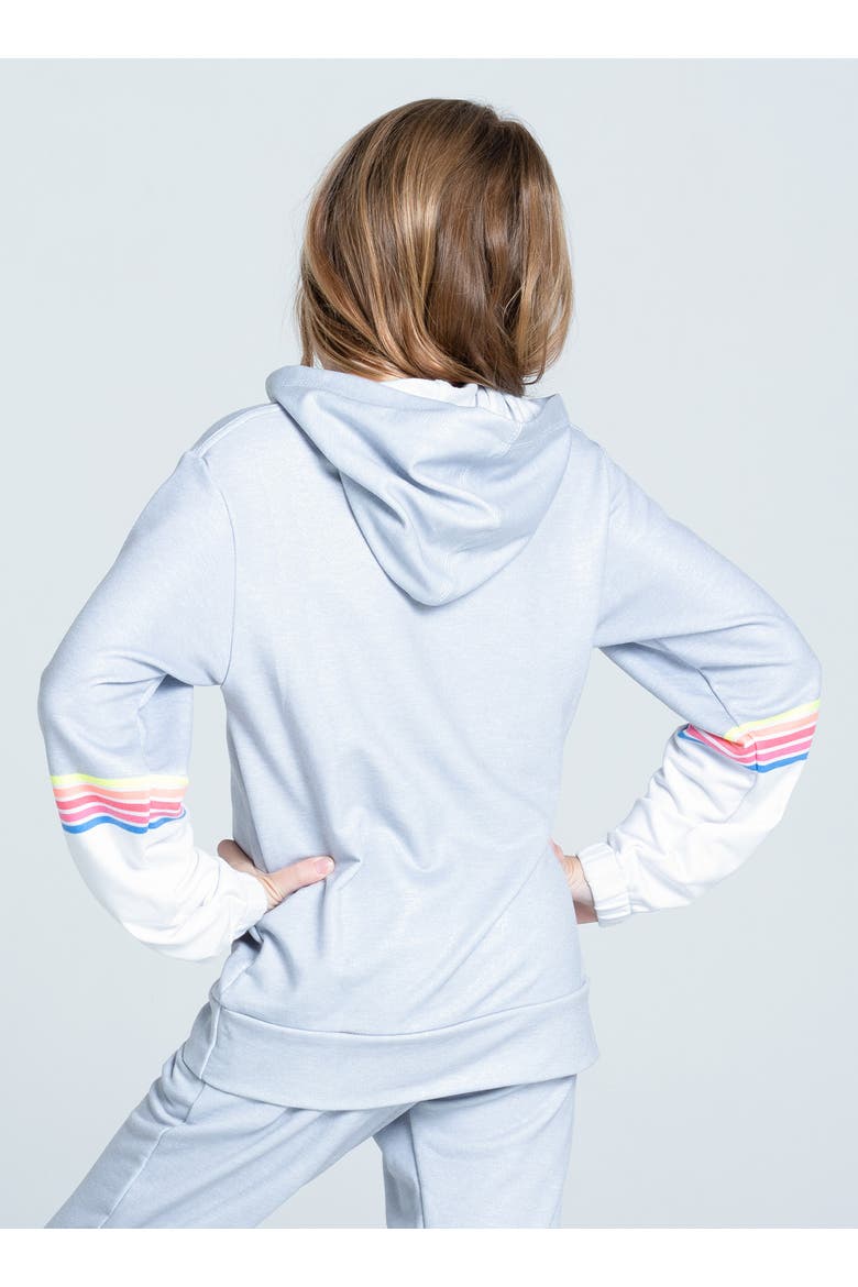 Over the Rainbow Hoodie, Alternate, color, Heather Grey