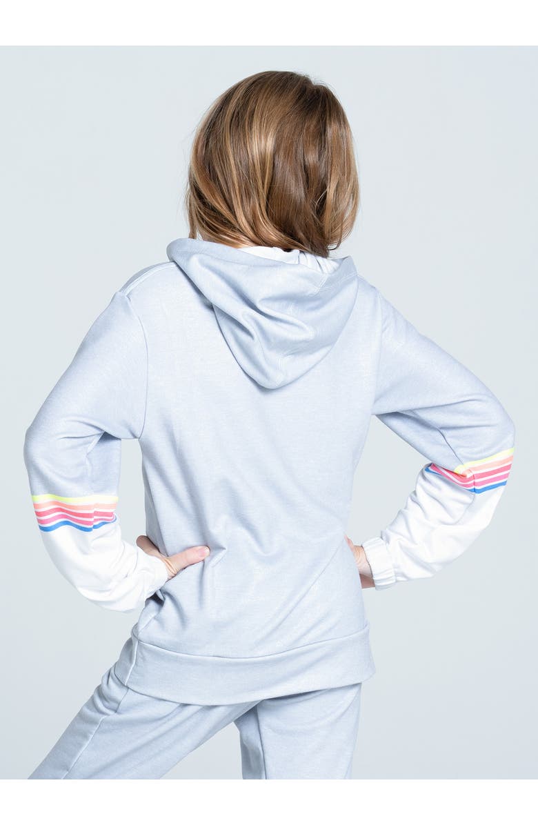 Lucky in Love Over the Rainbow Hoodie, Alternate, color, Heather Grey