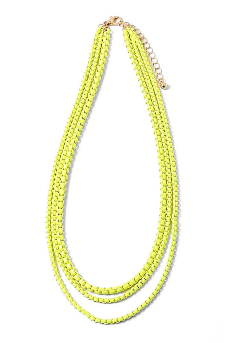 Triple Strand Neon, Main, color, Yellow
