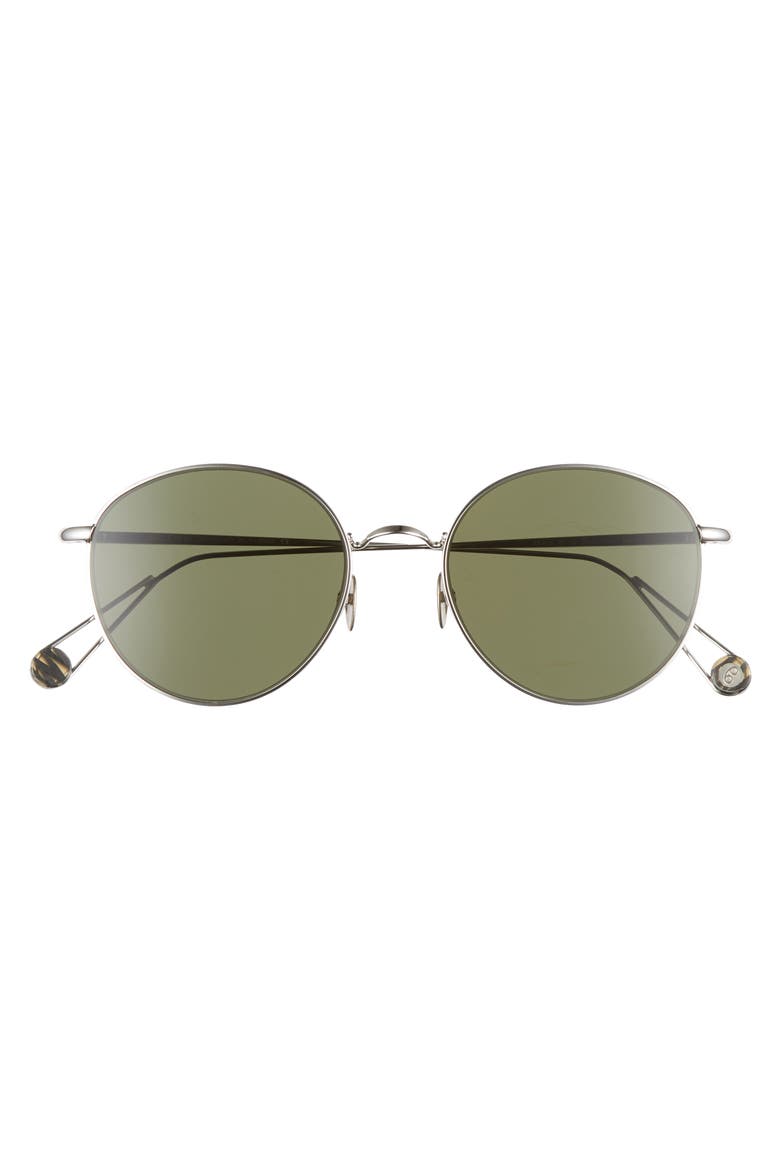Madeleine 53mm Round Sunglasses, Alternate, color, WHITE GOLD