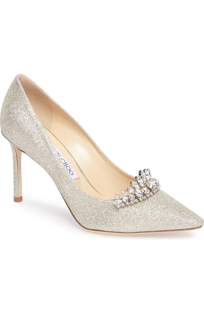 Jimmy Choo Romy Crystal Tiara Glitter Pump, Main, color,