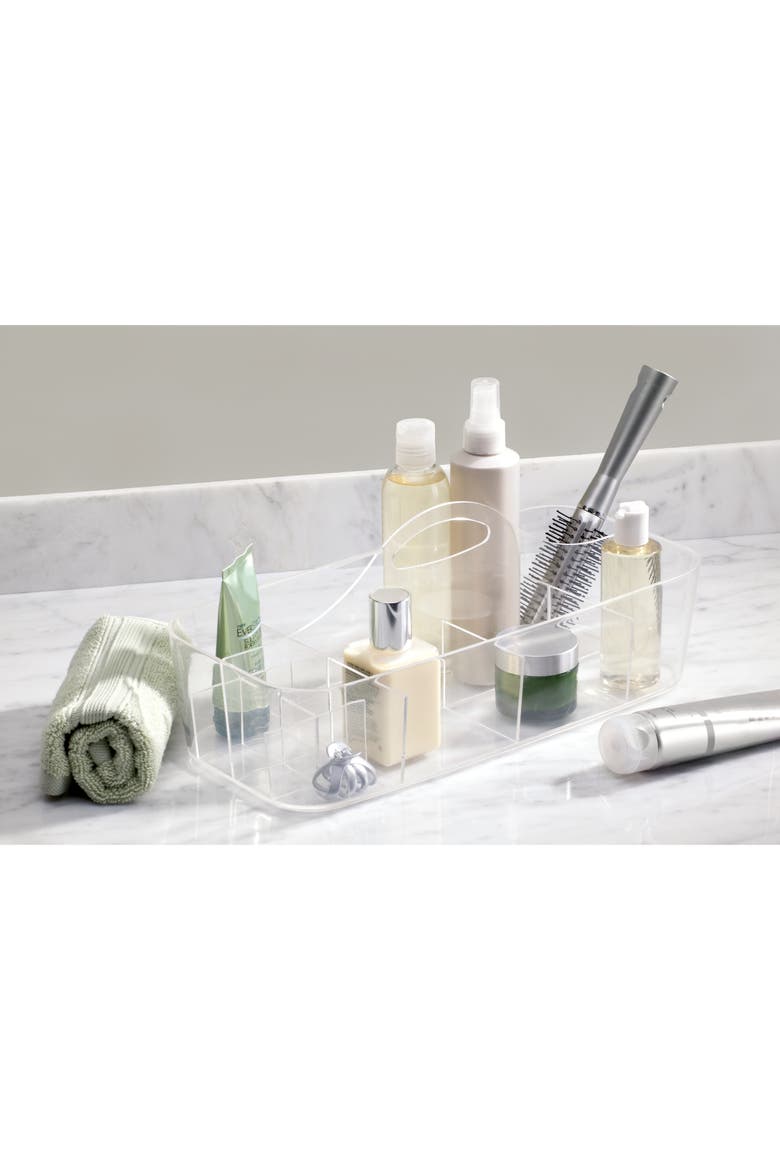 Plastic Cosmetic Organizer Tote, Alternate, color, Clear