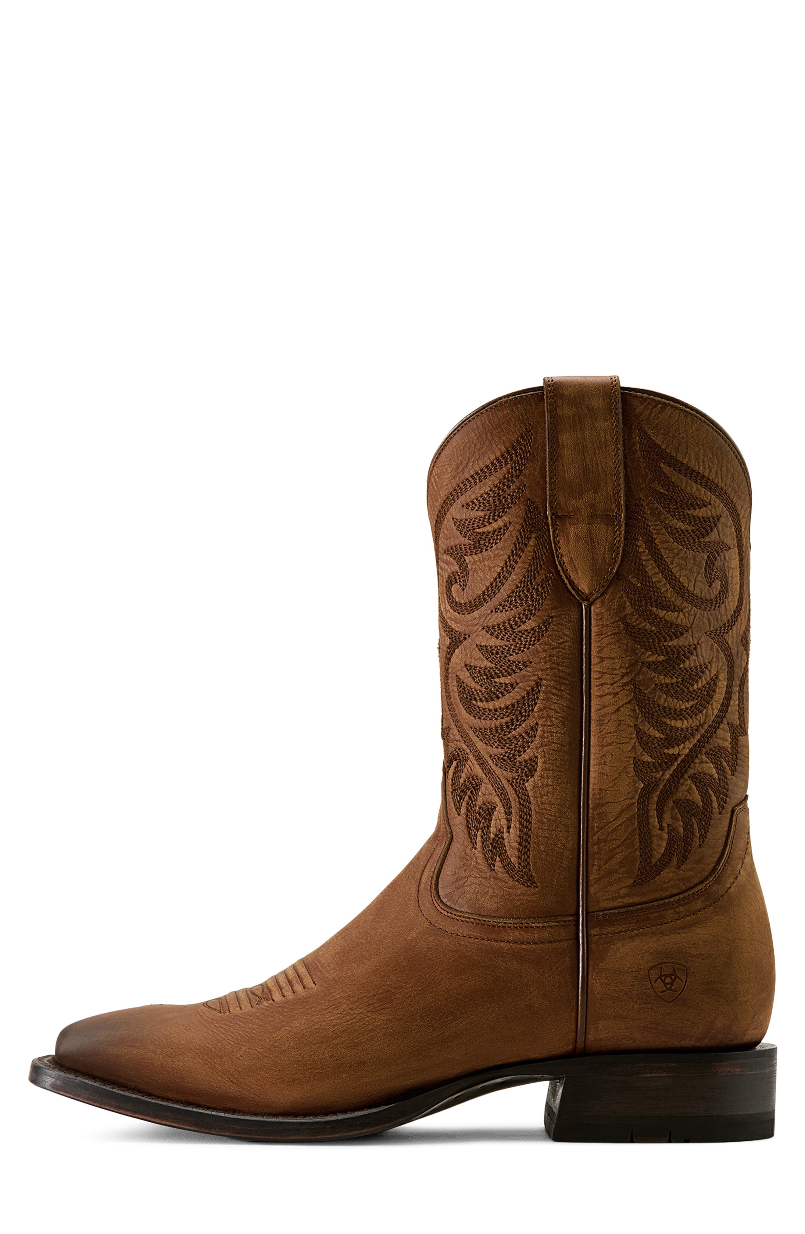Ariat Wiley Wide Square Toe Cowboy Boot, Alternate, color, Renaissance Brown