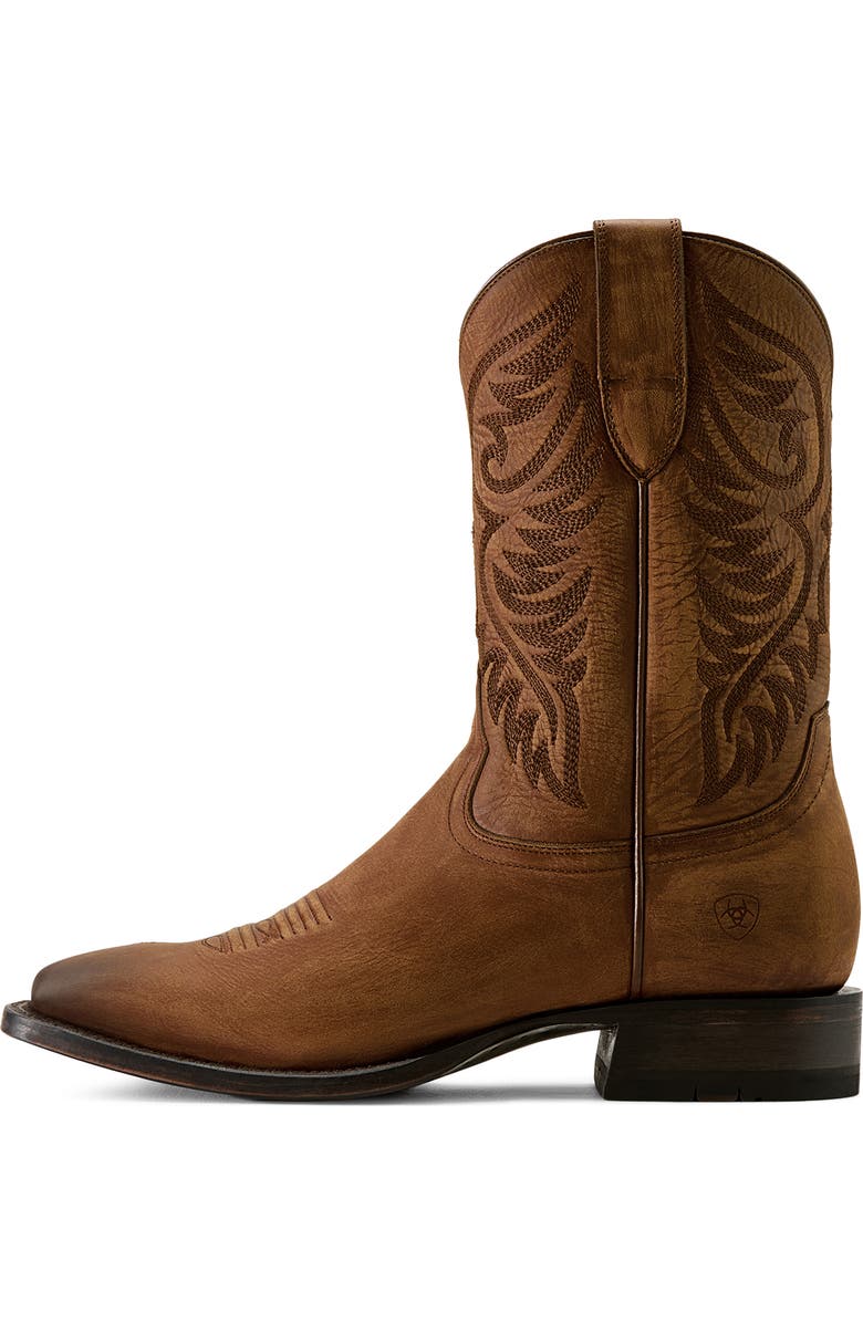 Ariat Wiley Wide Square Toe Cowboy Boot, Alternate, color, Renaissance Brown