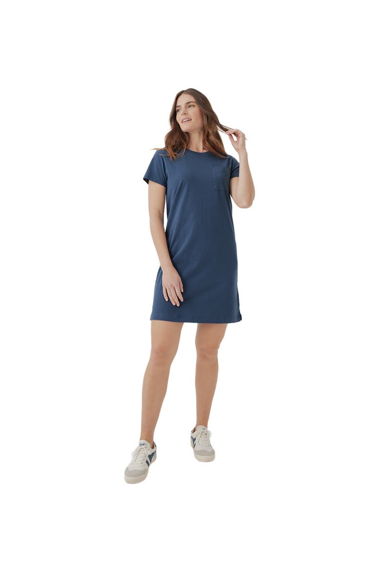 Organic Softspun Tee Dress, Main, color, French Navy