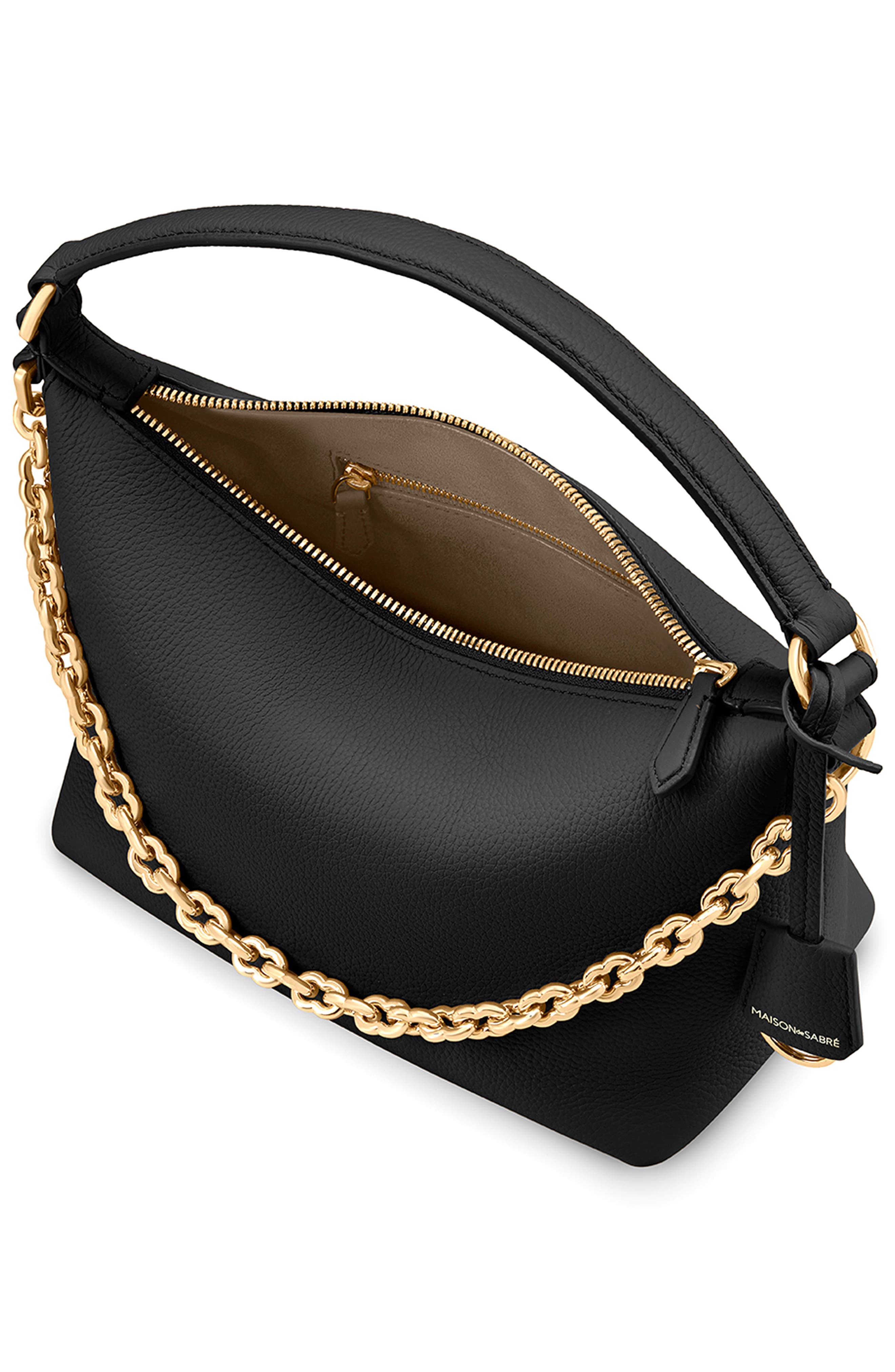 MAISON de SABRÉ The Limited-Edition Soft Hobo, Alternate, color, Black Caviar
