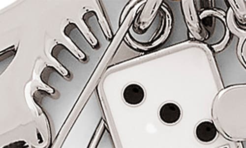 Marc Jacobs The Domino Effect Bag Charm In Metallic