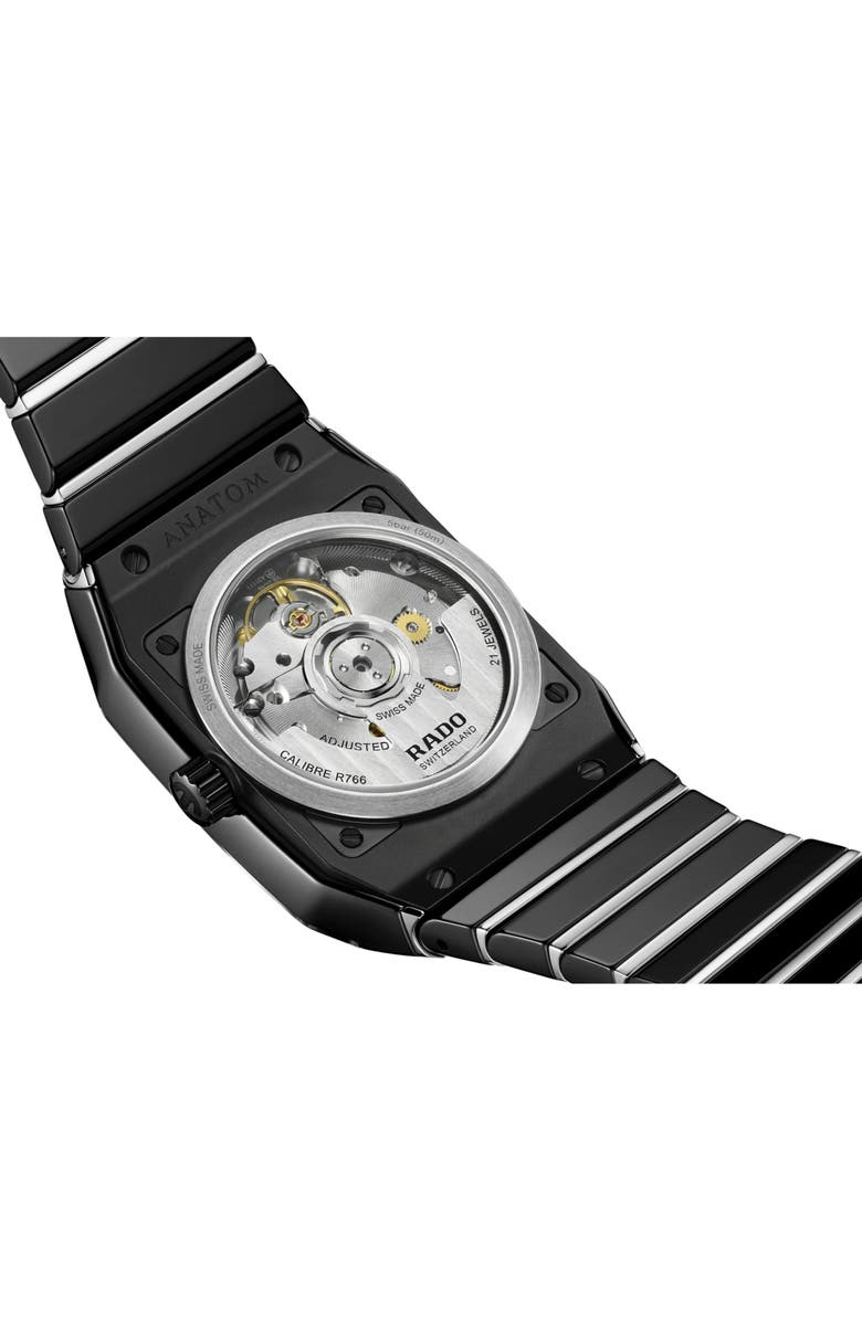 RADO Anatom Automatic Ceramic Bracelet Watch, 32.5mm, Alternate, color, 