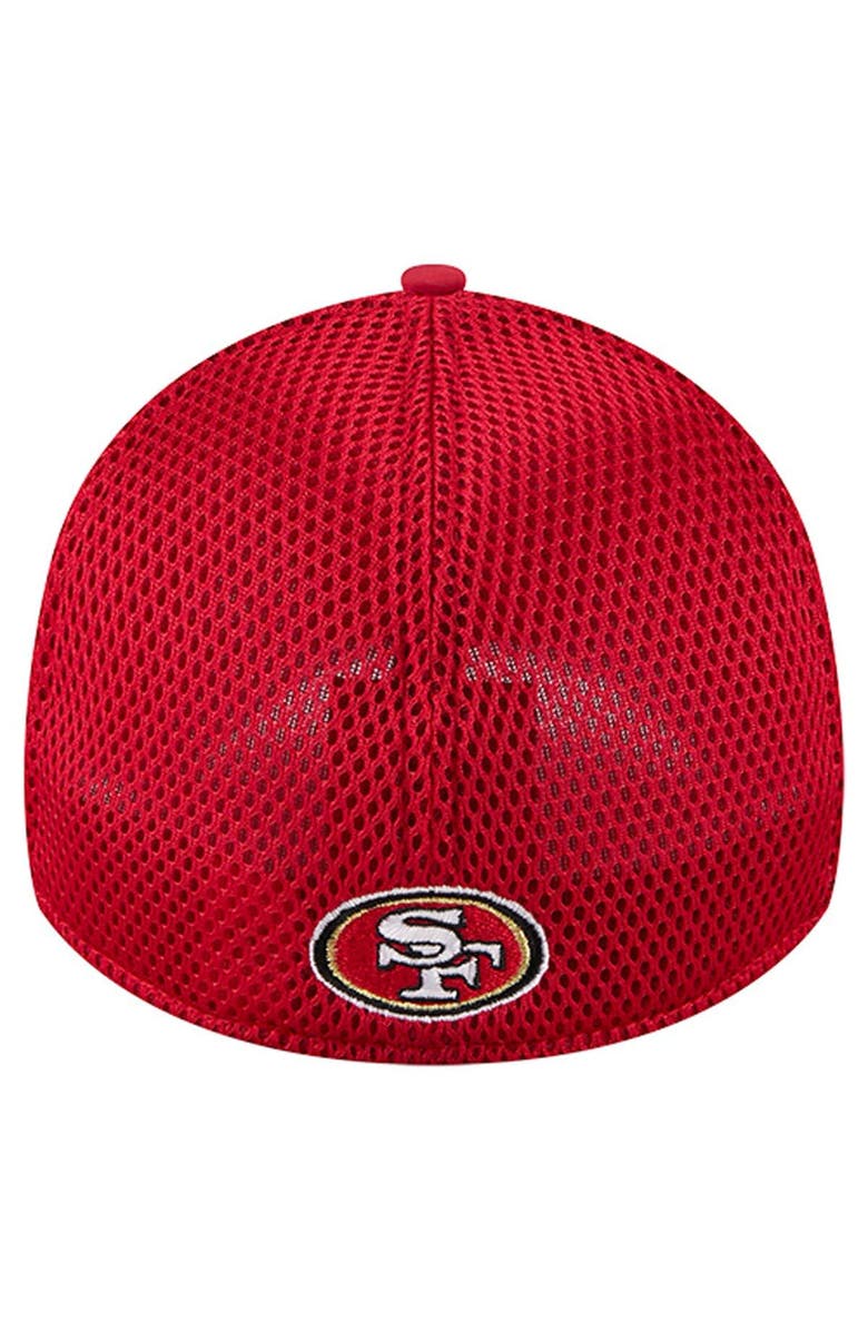New Era Men
s New Era  Scarlet San Francisco 49ers Outline 39THIRTY Flex Hat, Alternate, color, Scarlet