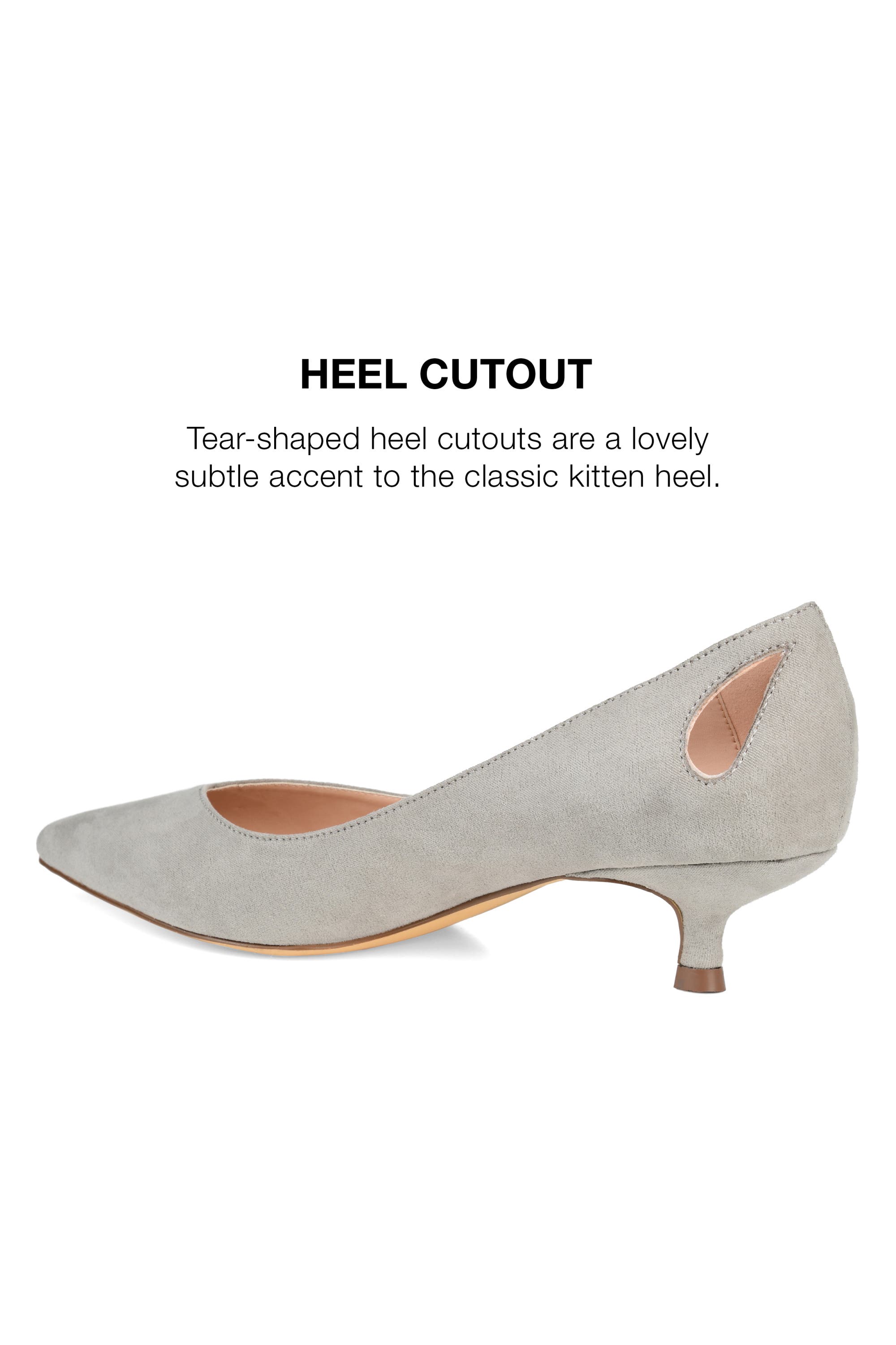 Journee Collection JOURNEE Goldie Kitten Heel Pump, Alternate, color, Grey