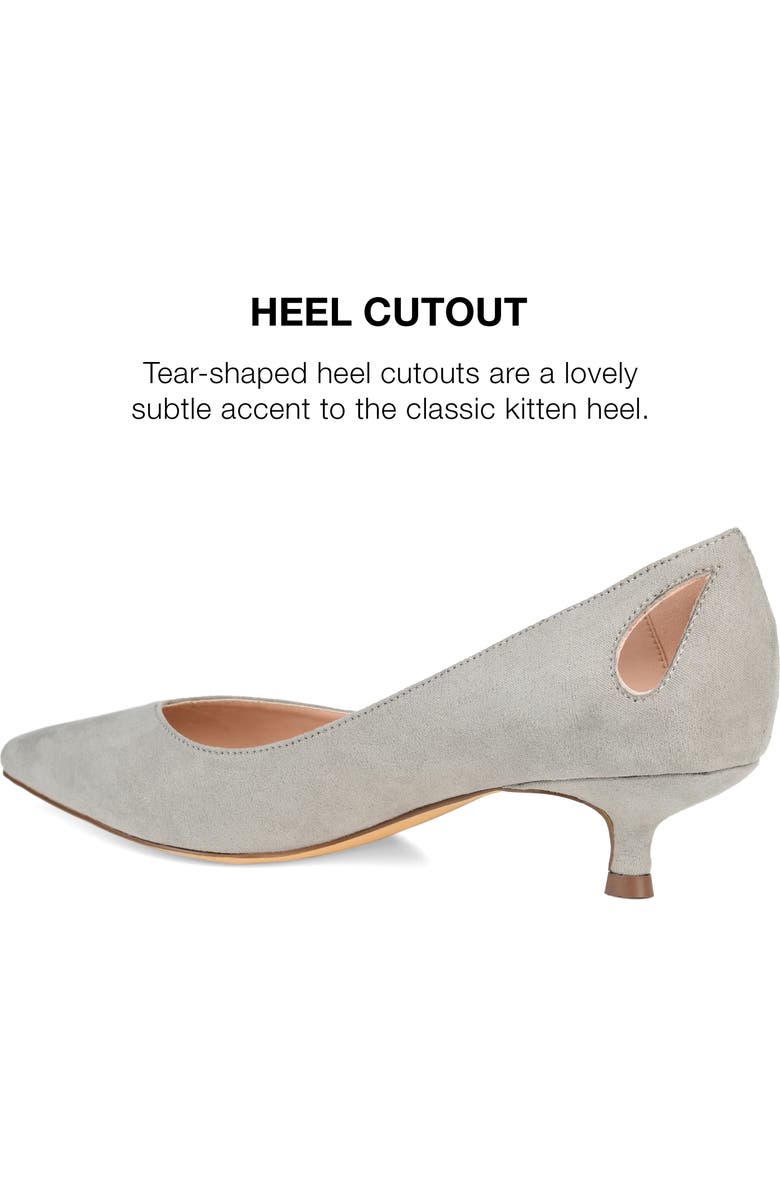 Journee Collection JOURNEE Goldie Kitten Heel Pump, Alternate, color, Grey
