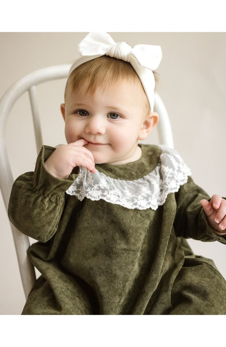 Cuclie Lace Collar Dress for Infant, Alternate, color, Green