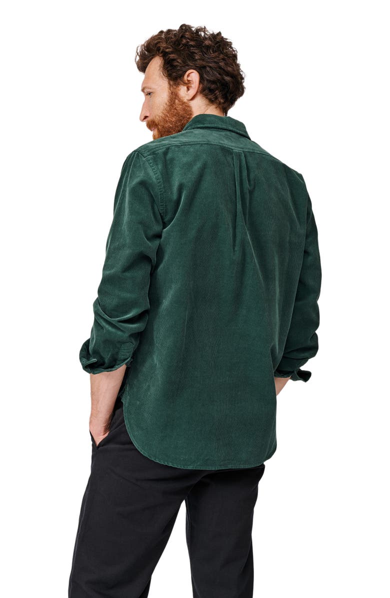 Aubin Haworth Corduroy Shirt, Alternate, color, Dark Green