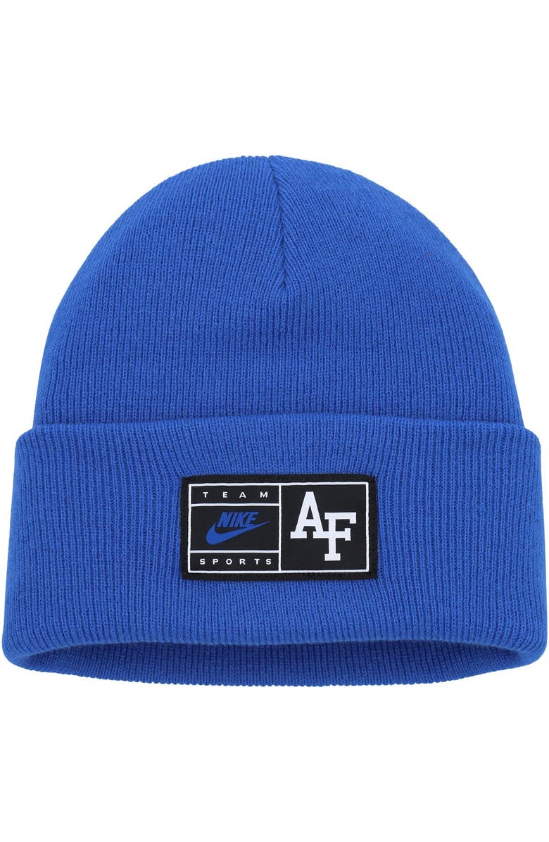 Nike Men's Nike Royal Air Force Falcons Utility Cuffed Knit Hat, Main, color,