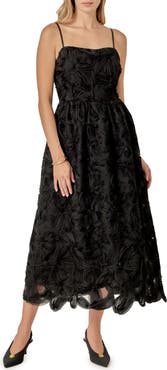 English Factory Floral Soutache Midi Dress