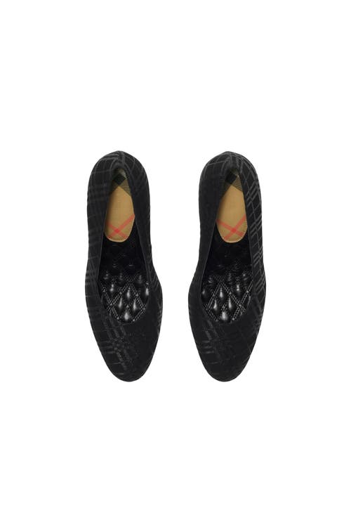 Burberry Check Suede Trinket Pumps