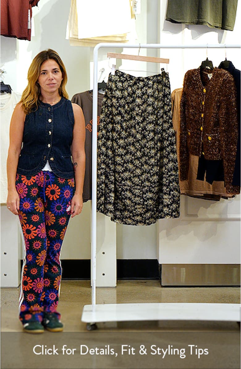 Marcie Floral Print Organic Cotton Skirt, sales video thumbnail