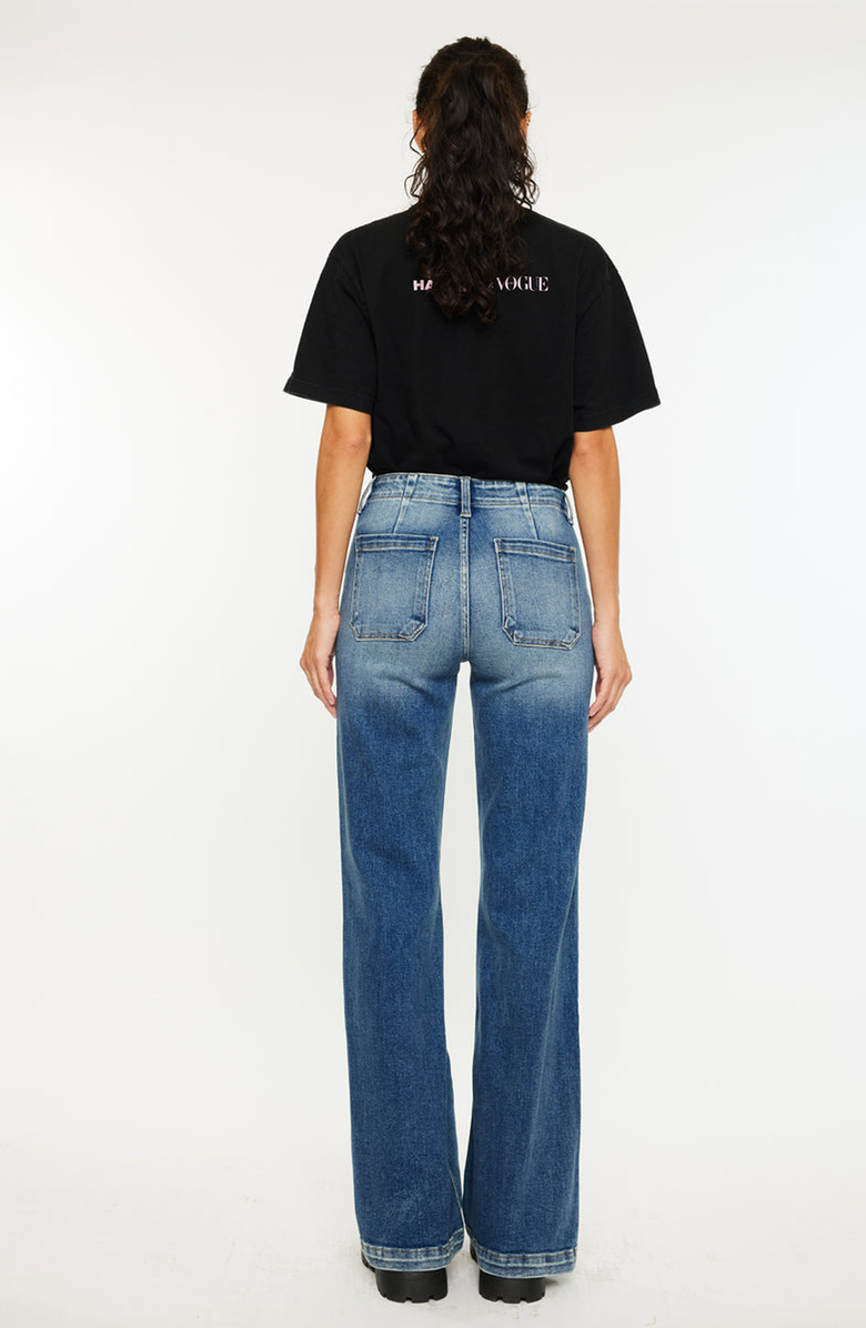 KanCan Melody High Rise Wide Flare Jeans, Alternate, color, Medium Wash