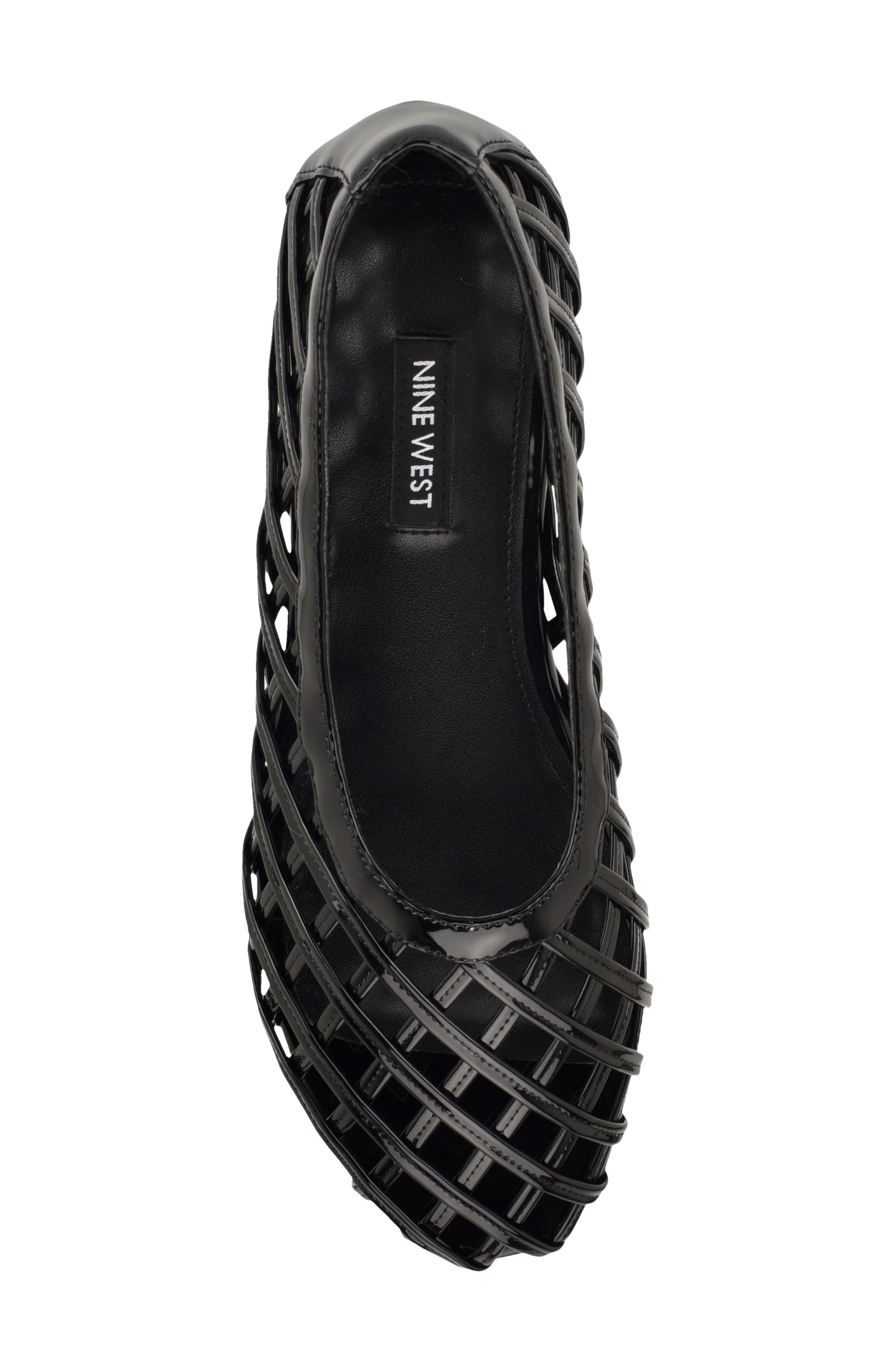 Nine West Dippy Woven Flat, Alternate, color, Black
