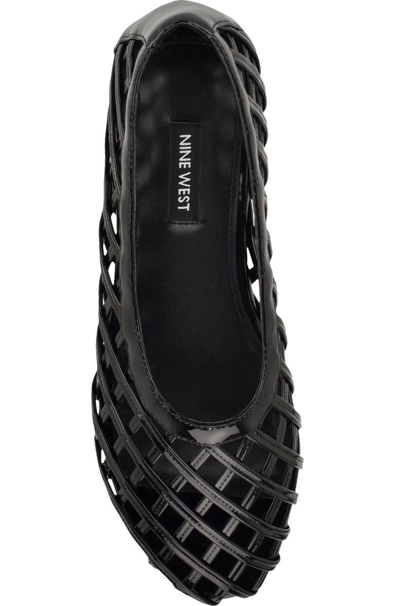 Nine West Dippy Woven Flat, Alternate, color, Black