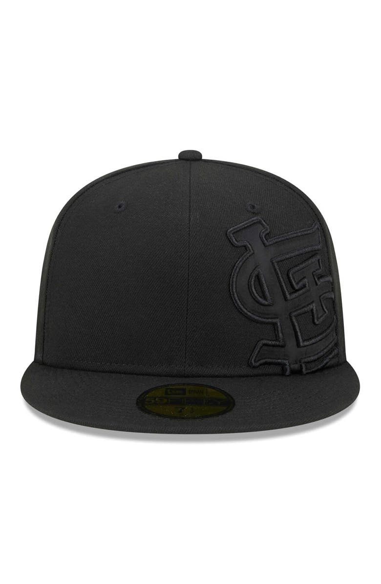 New Era Men's New Era Black St. Louis Cardinals Satin Peek 59FIFTY Fitted Hat, Alternate, color, 
