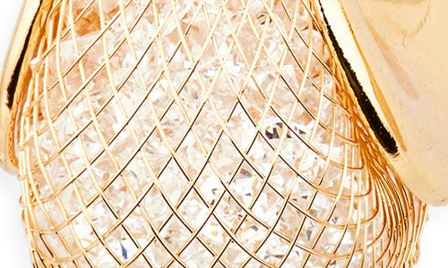 Tasha Crystal Mesh Hoop Earrings In Gold