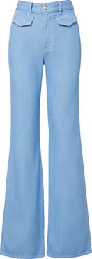 Veronica Beard Crosbie High Waist Wide Leg Trouser Jeans