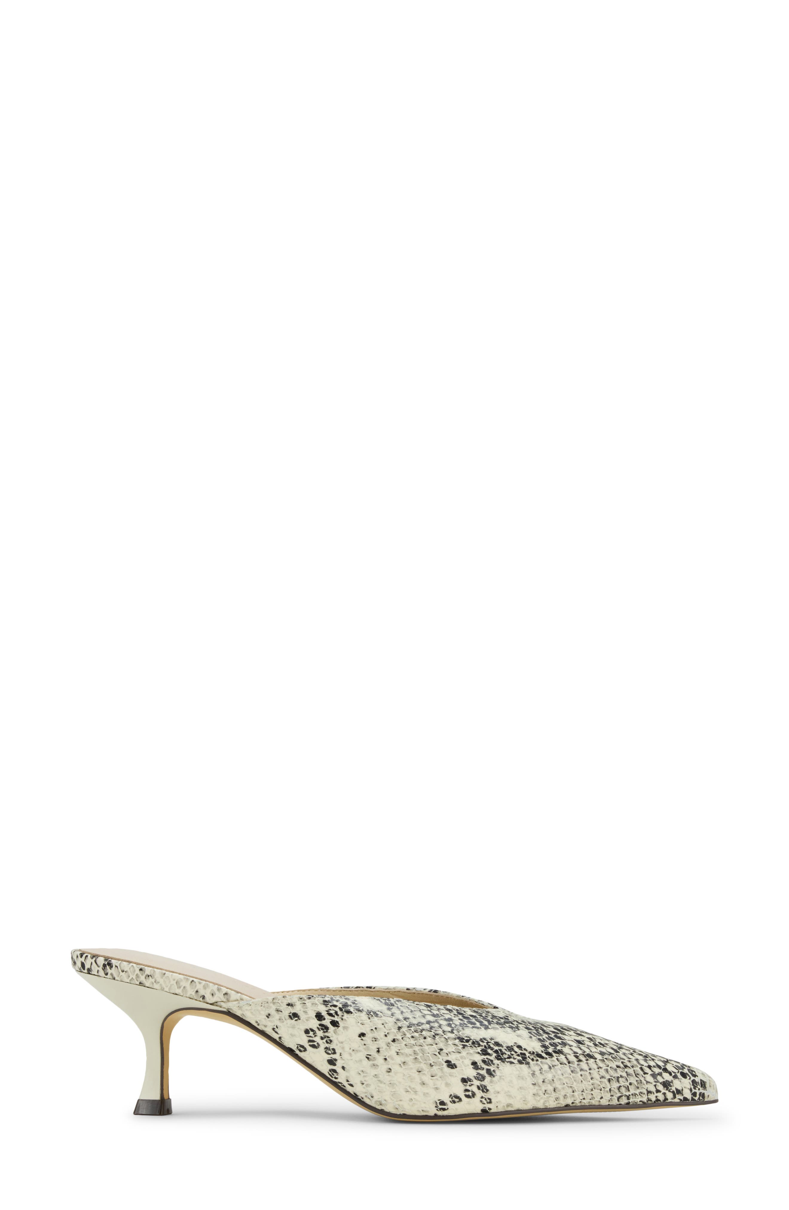 Yosi Samra Remi Pointed Toe Kitten Heel Mule, Alternate, color, Snake