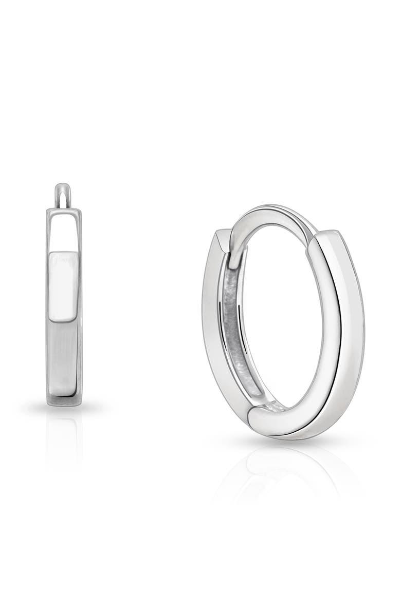 Tiny Blessings Sterling Silver 11mm Modern Huggie Hoops Earrings, Alternate, color, Sterling Silver