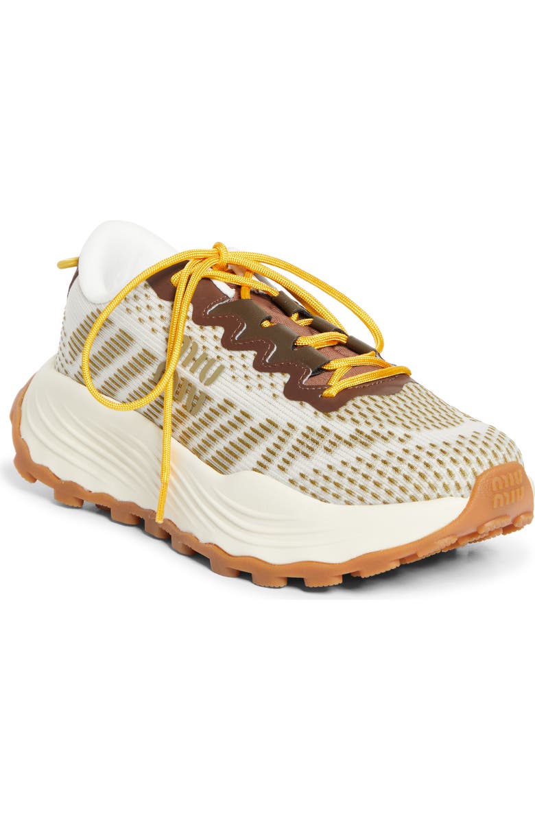 Miu Miu Energy Tech Sneaker, Main, color, Edera