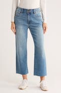 KUT from the Kloth Lucy Raw Hem High Waist Crop Wide Leg Jeans