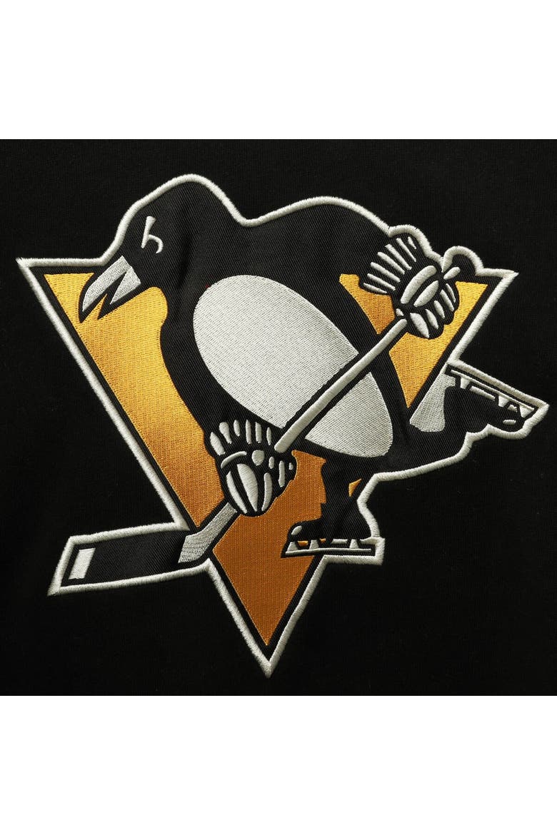 Men's '47 Sidney Crosby Black Pittsburgh Penguins Player Name & Number Lacer Pullover Hoodie, Alternate, color, Black