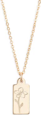 Set & Stones Tawney Birth Flower Pendant Necklace