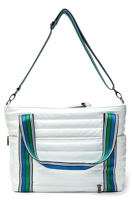 Think Royln Love All Tennis Bag In White Patent