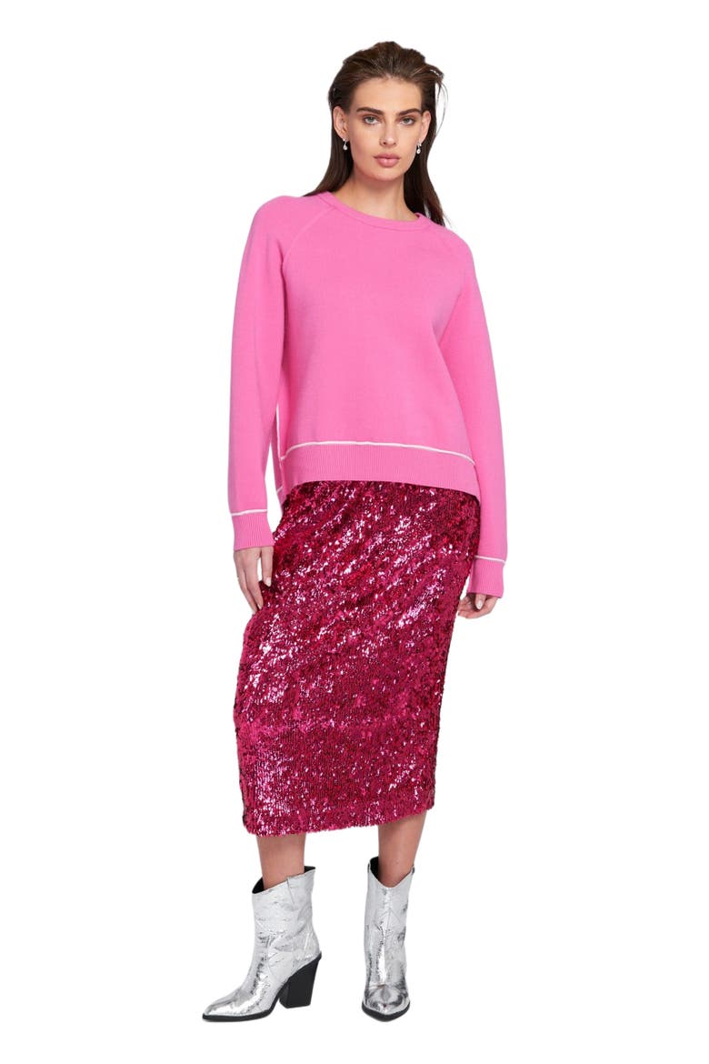 Knit Sweatshirt Pullover, Main, color, Fuchsia