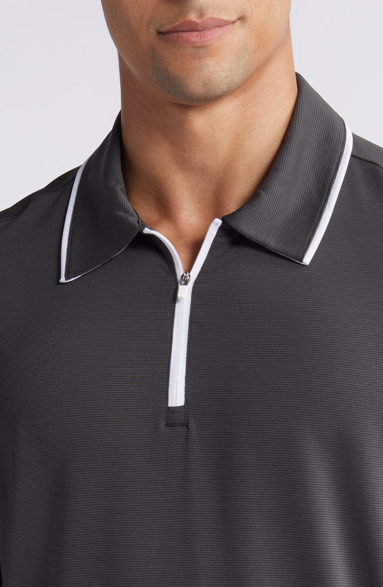 Zella Tipped Stripe Polo Shirt, Alternate, color,