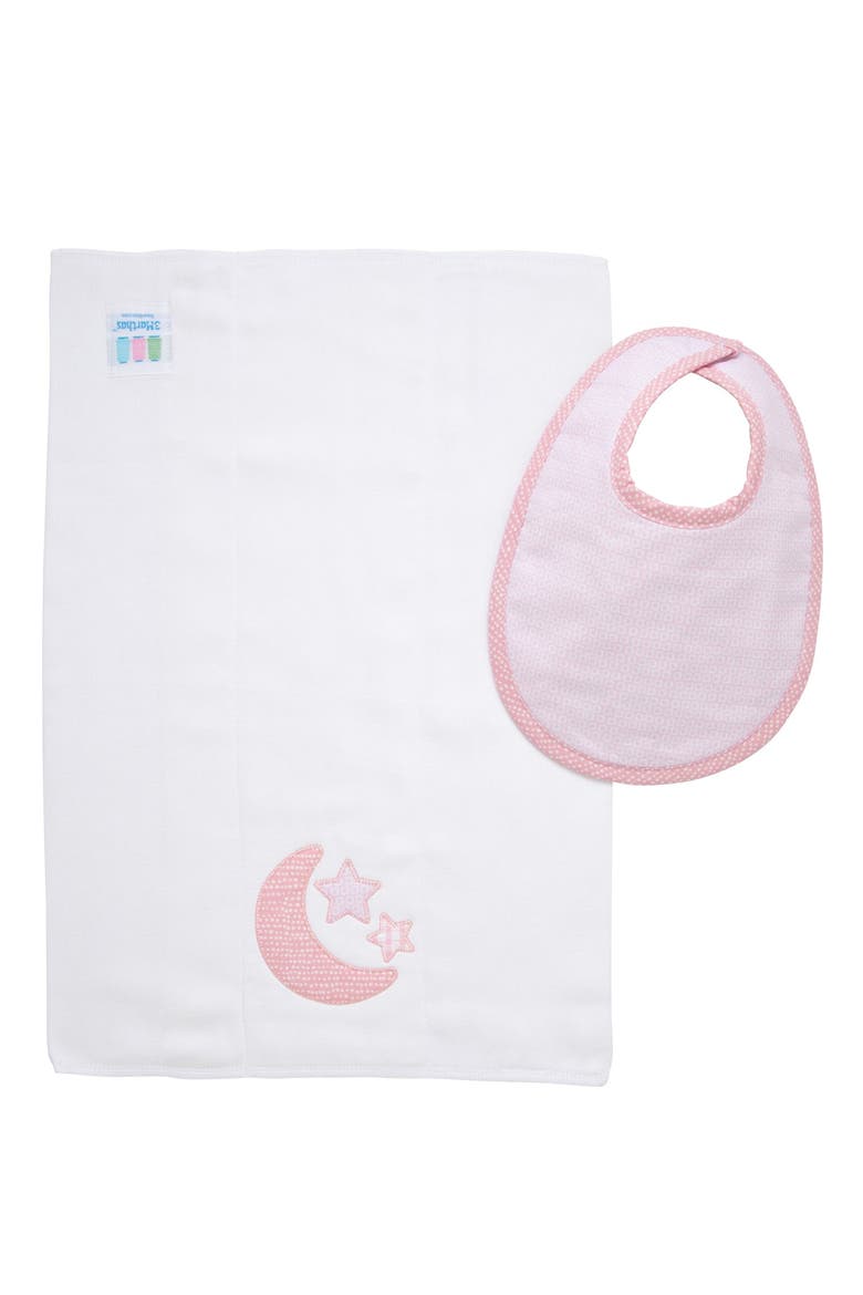 Pretty in Pink Basic Bib & Burp Boxed Set, Alternate, color, Pink Lullaby