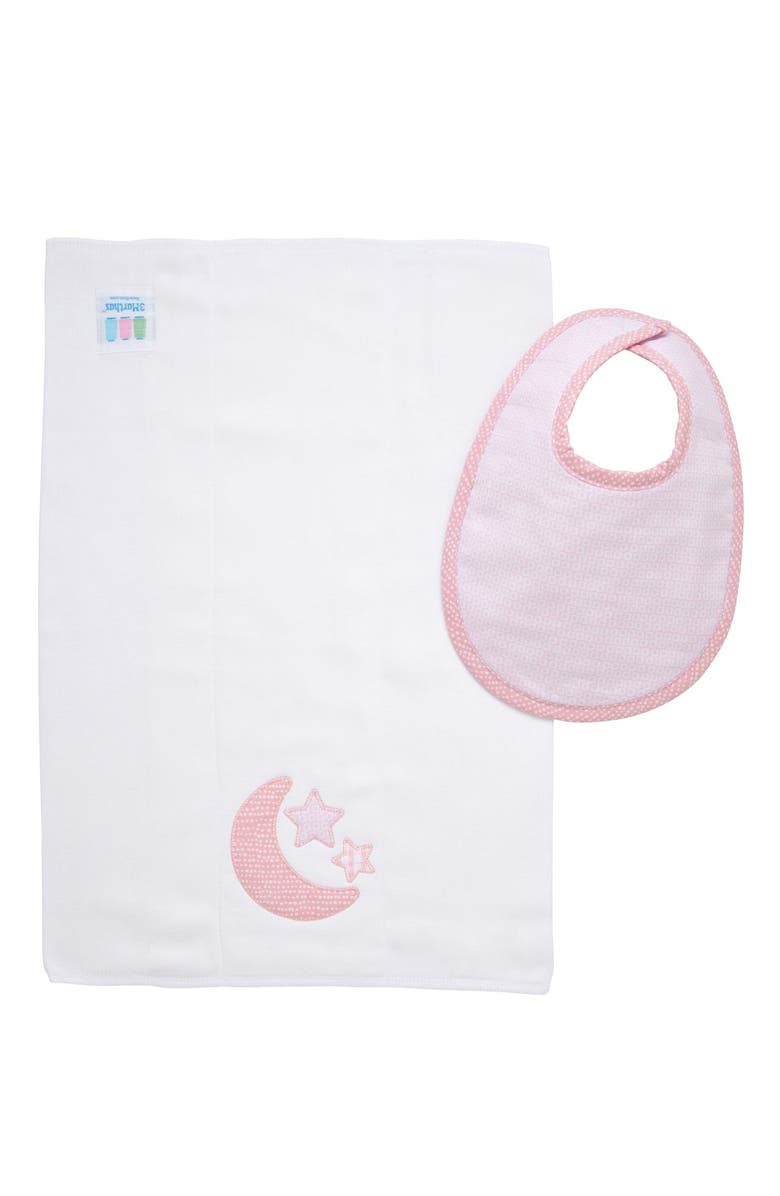3 Marthas Pretty in Pink Basic Bib & Burp Boxed Set, Alternate, color, Pink Lullaby