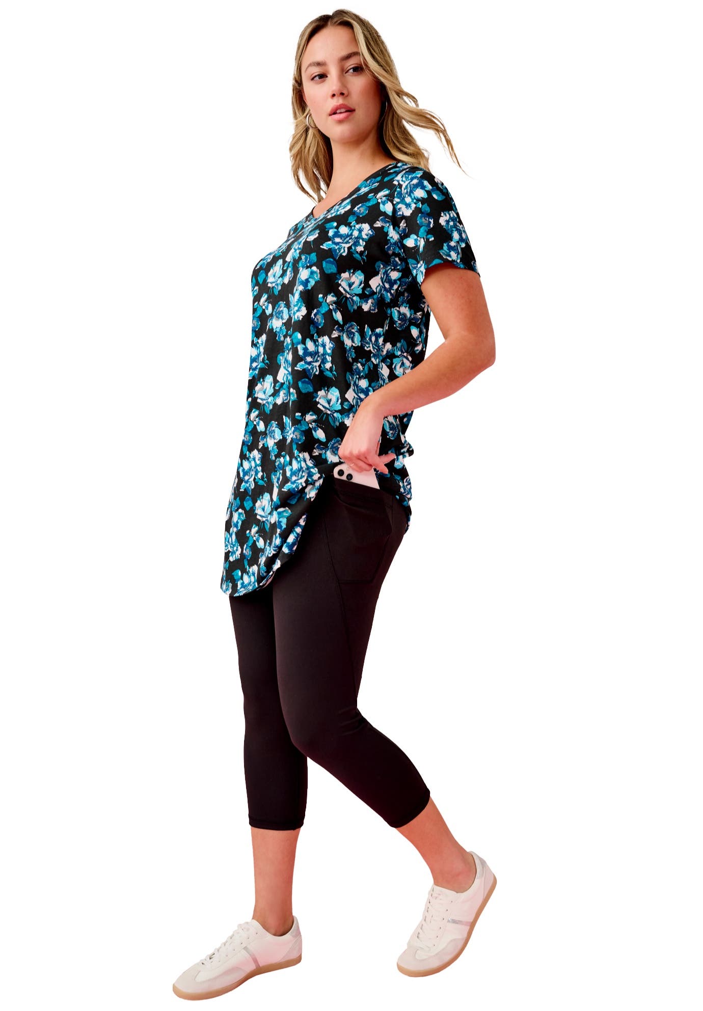 Plus Size Ultimate Cotton V-Neck Short Sleeve Tunic - image 4