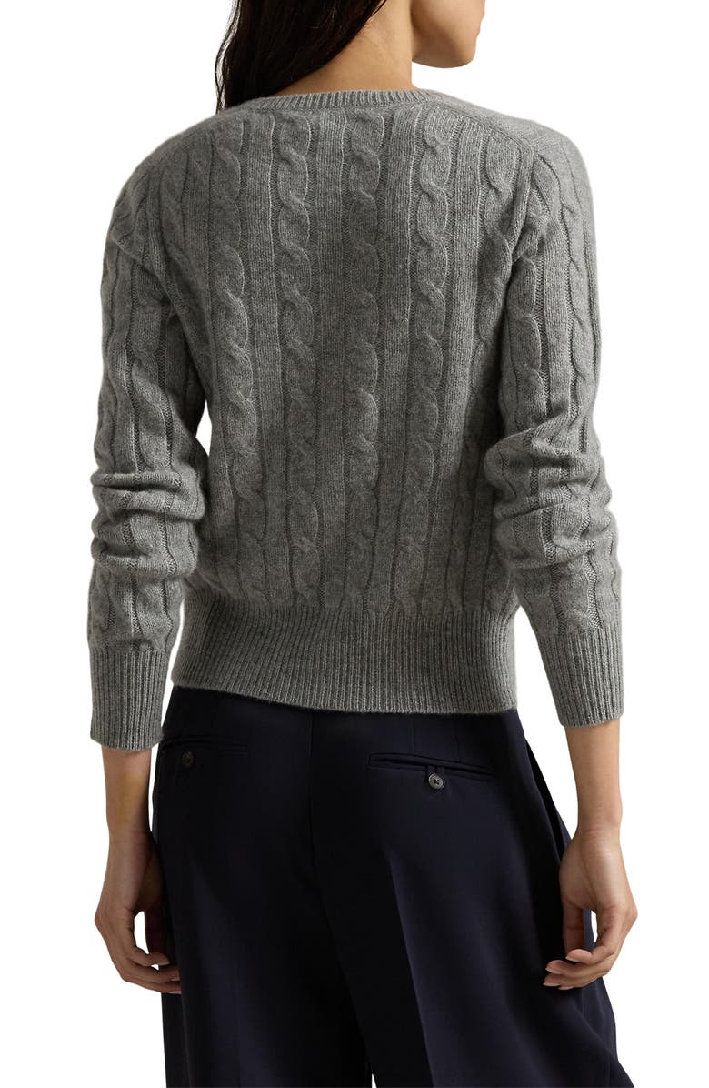 Polo Ralph Lauren Cashmere Cable Cardigan, Alternate, color, 