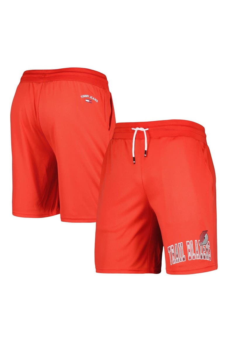 Men's Tommy Jeans Red Portland Trail Blazers Mike Mesh Basketball Shorts, Main, color, Red