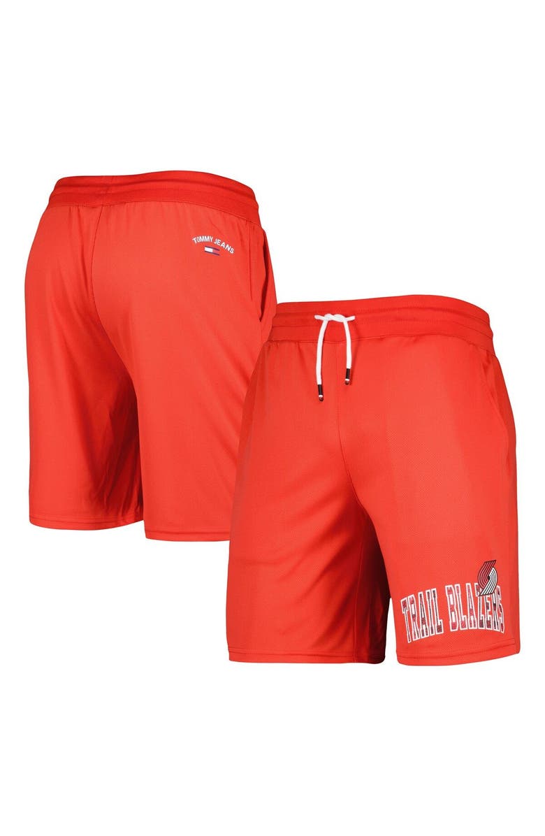 TOMMY JEANS Men's Tommy Jeans Red Portland Trail Blazers Mike Mesh Basketball Shorts, Main, color, Red