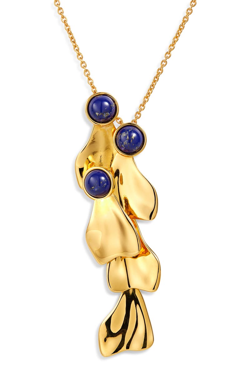 Oscar de la Renta Petal Cabochon Long Pendant Necklace, Main, color, 