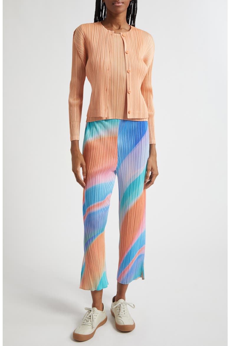 Groove Pleated Ankle Pants, Alternate, color, BLUE