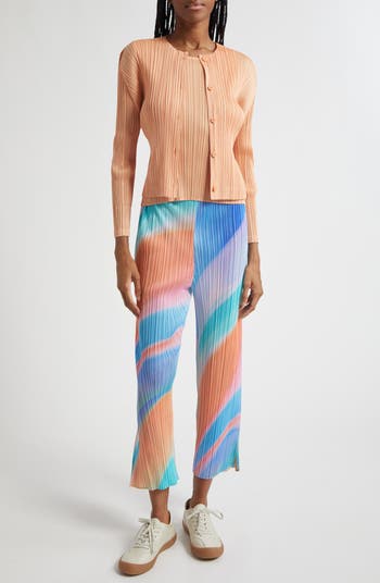 Pleats Please Issey Miyake Monthly Colors August Pleated Cardigan